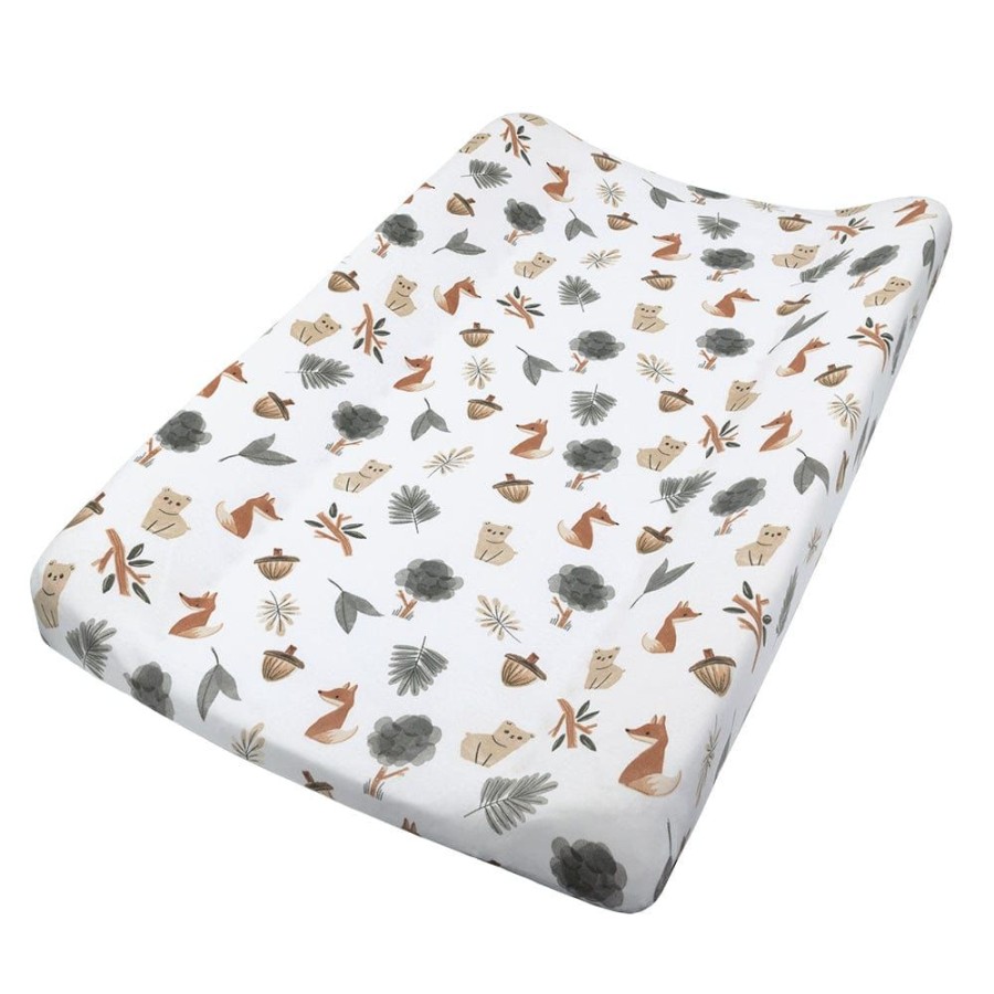 Nursery Furniture Living Textiles | Living Textiles Change Pad Cover & Liner Forest Retreat/Olive Dots