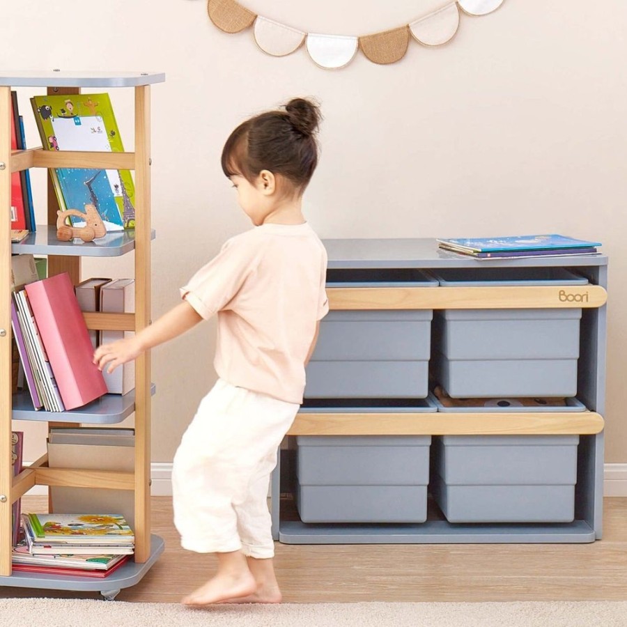 Shop Other Categories Boori Kids Decor Accessories | Boori Tidy Toy Cabinet Blueberry And Almond - Pre Order Mid February Blueberry/Almond