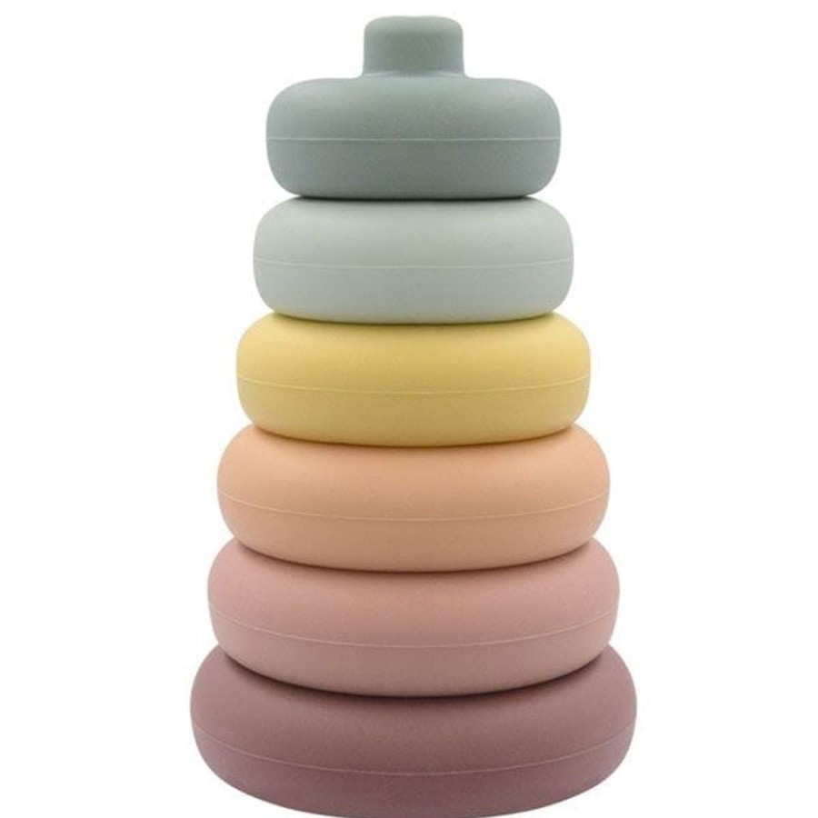 Prams & Strollers Lolli Living Pram & Stroller Toys | Playground By Living Textiles Silicone Ring Stacking Tower Multi