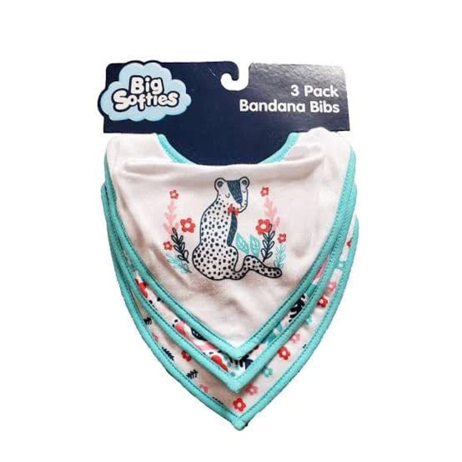 Shop Other Categories Big Softies Baby Clothing & Gifts | Big Sofies Bandana Bib 3 Pack Leopard