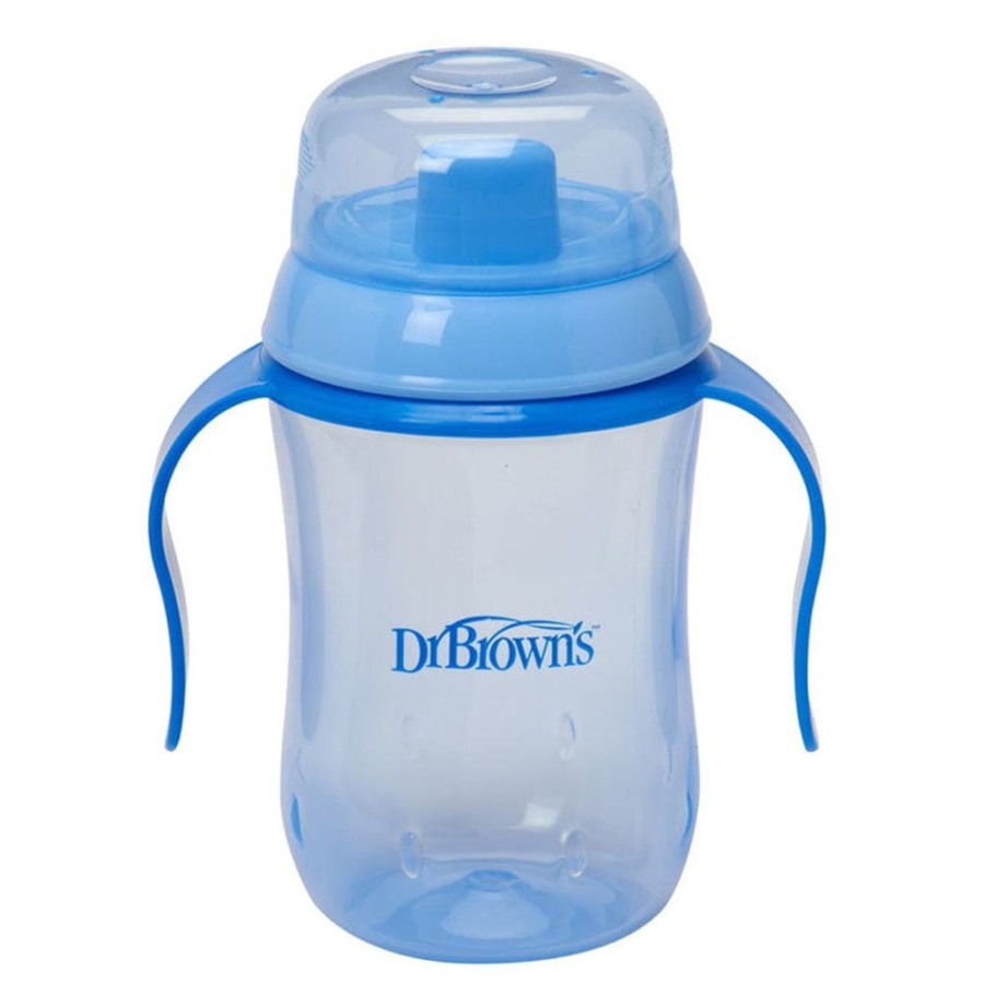 Shop Other Categories Dr Browns Feeding Accessories | Dr Browns 270Ml Hardspout Training Cup Blue