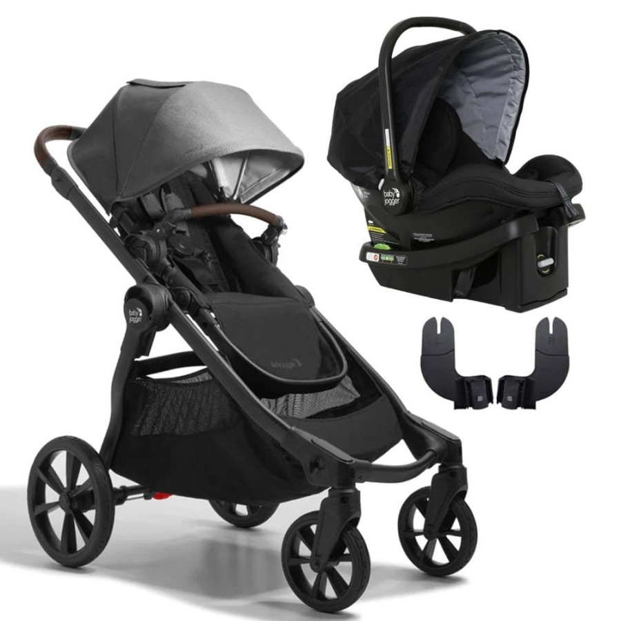 Prams & Strollers Baby Jogger | Baby Jogger City Select 2 Eco Premium Travel System Pram Bundle ( ) Harbour Grey