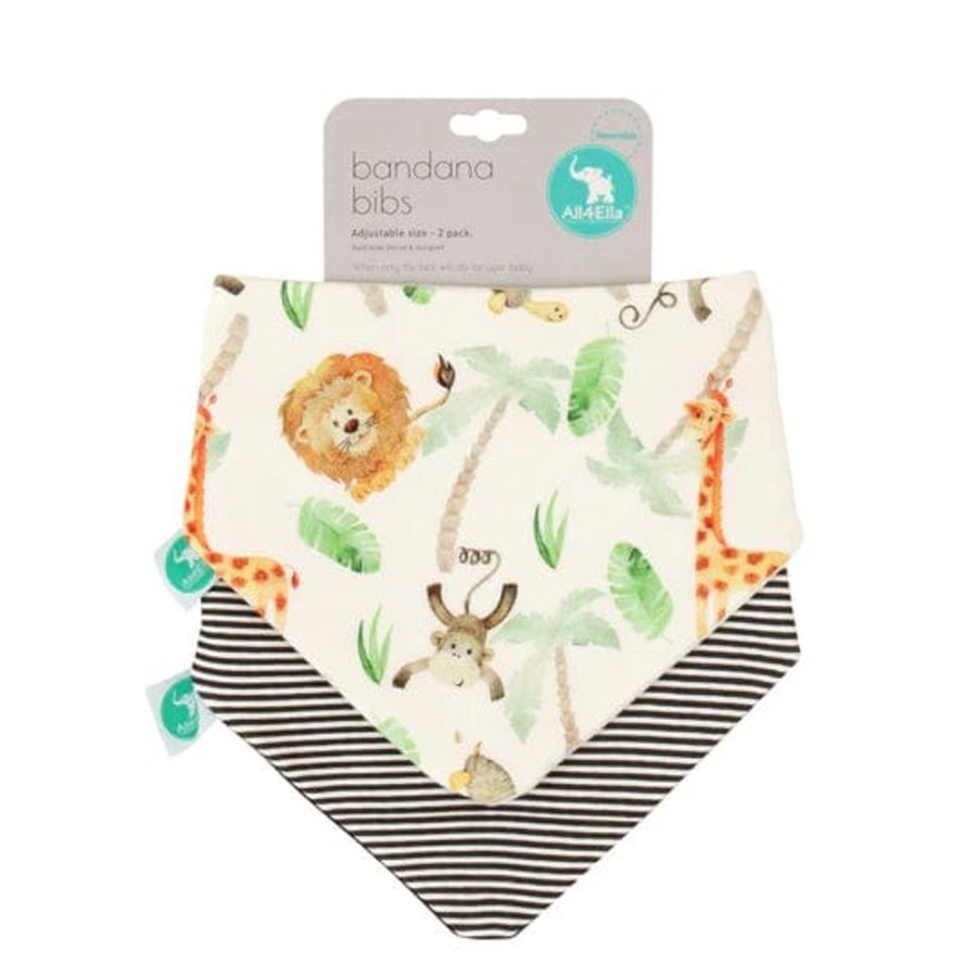 Shop Other Categories All4Ella Feeding Accessories | All4Ella Bandana Bibs 2Pk Jungle