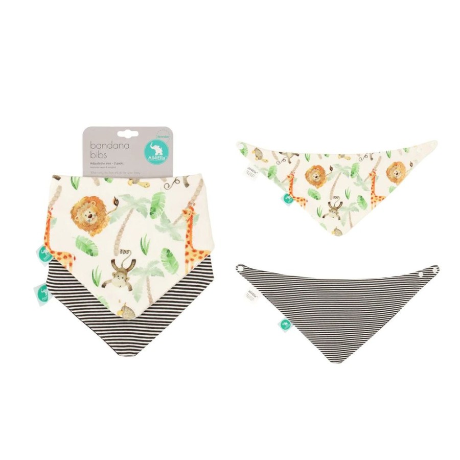 Shop Other Categories All4Ella Feeding Accessories | All4Ella Bandana Bibs 2Pk Jungle