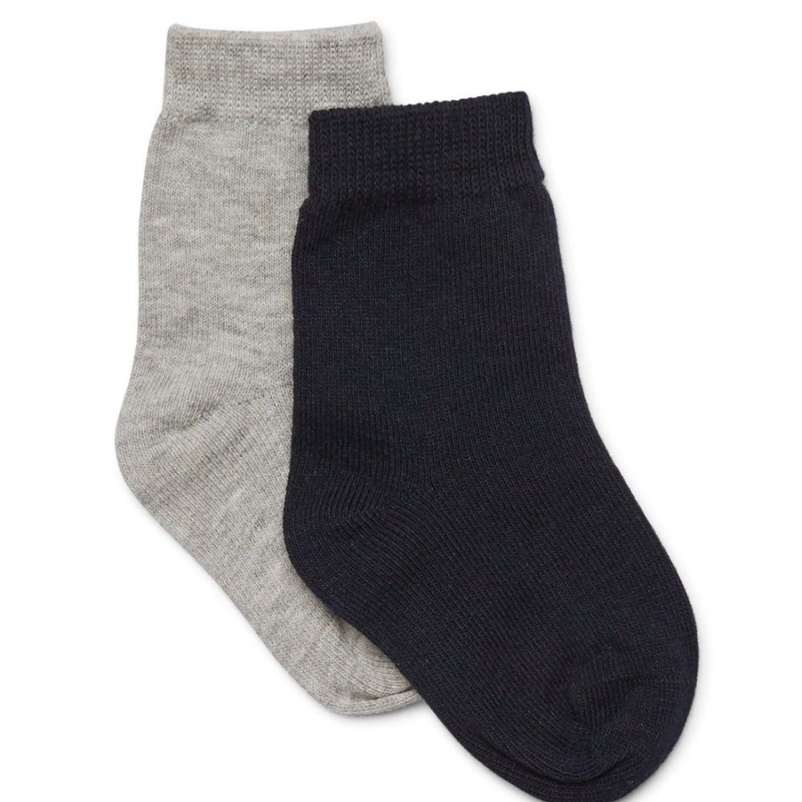 Shop Other Categories Marquise Baby Clothing & Gifts | Marquise 2 Pack Knitted Socks 6-12 Months /Grey Navy