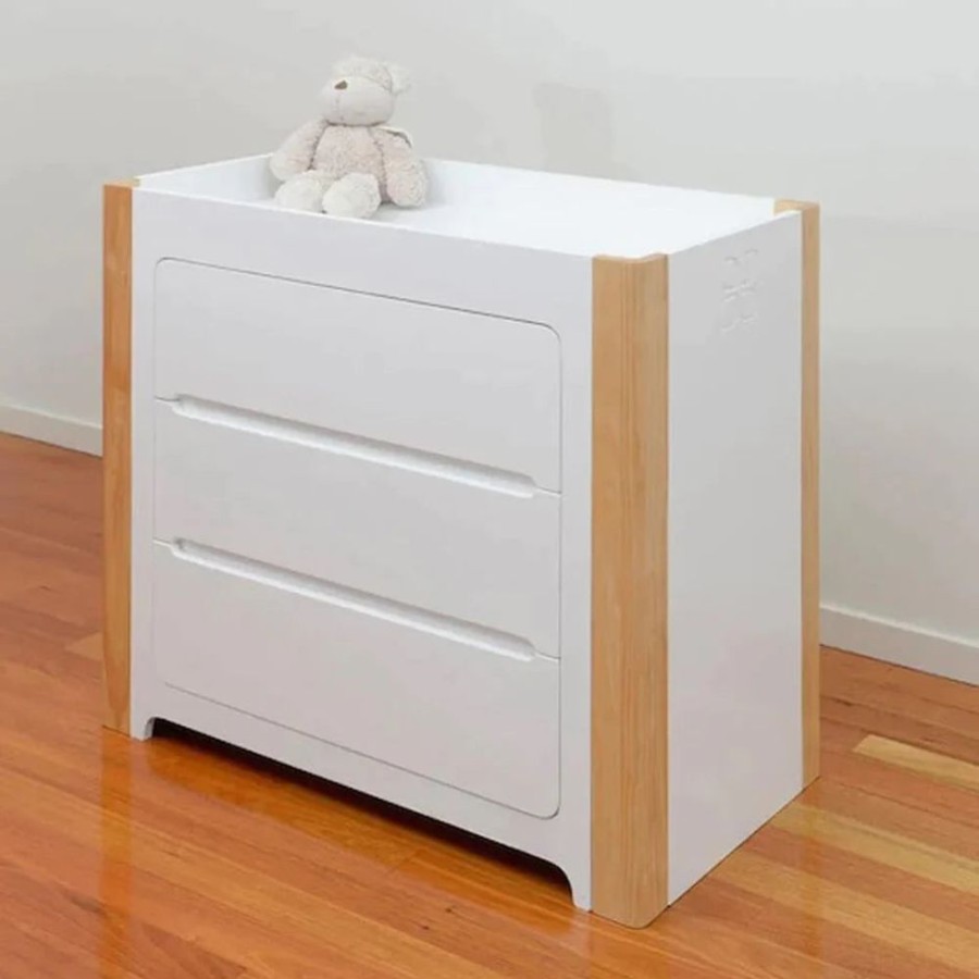 Nursery Furniture Cocoon | Cocoon Evoluer Chest Changer White/Natural Natural White