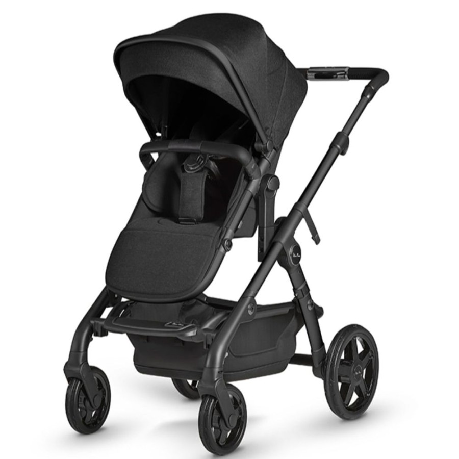 Prams & Strollers Silver Cross | Silver Cross Wave Pram And Carrycot + Free Footmuff Valued At $299 - Pre Order February Onyx