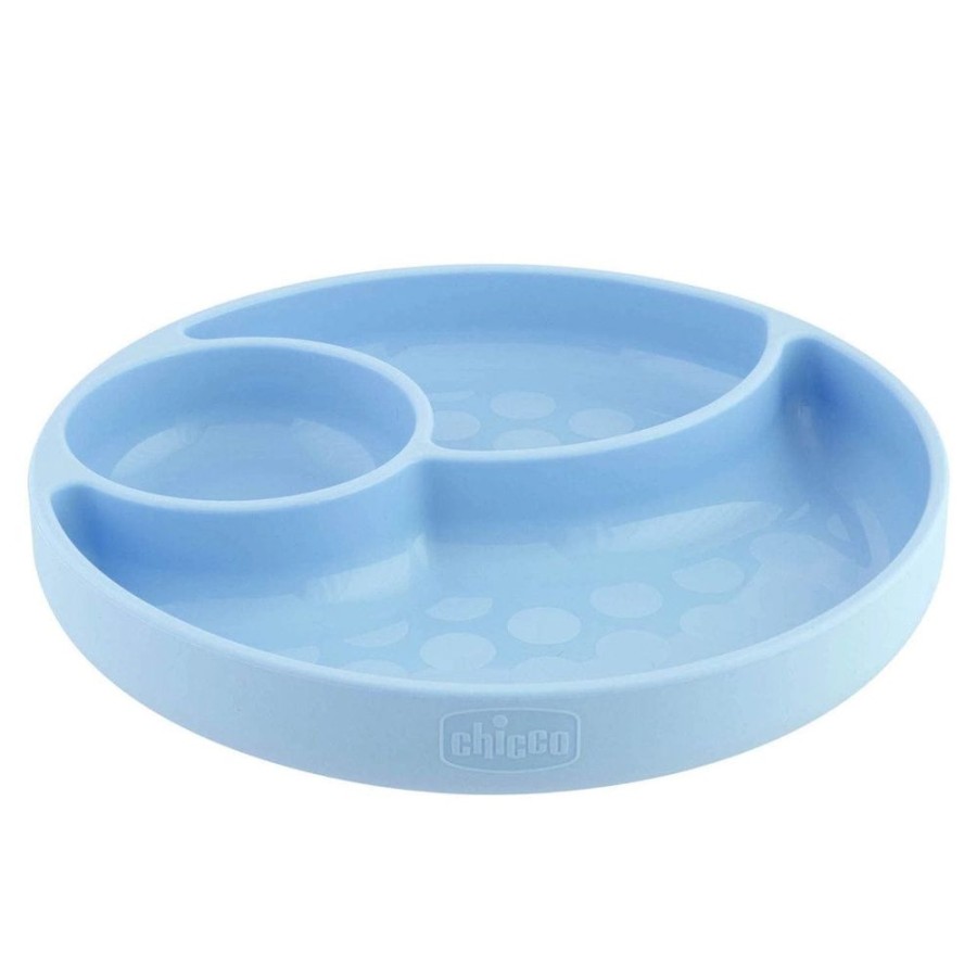 Shop Other Categories Chicco Newborn Feeding | Chicco Silicone Divided Plate 12M+ Teal