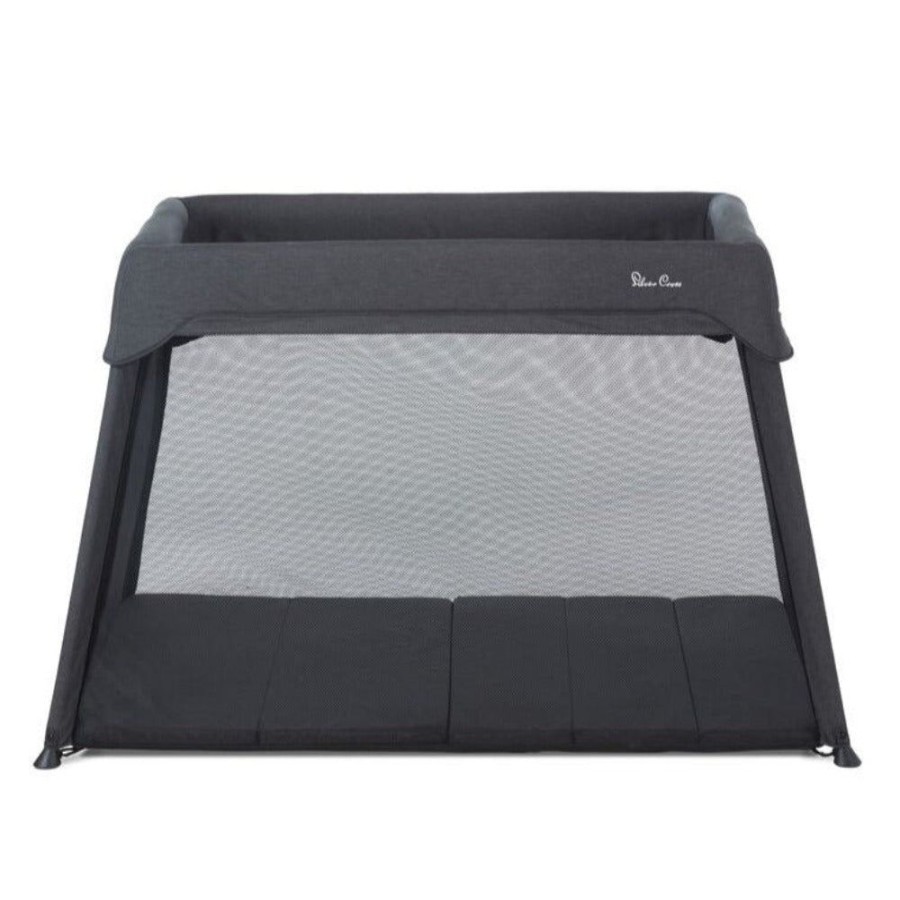 Shop Other Categories Silver Cross Portable Cots | Silver Cross Slumber Portable Travel Cot + Free Newborn Insert Sheet Carbon