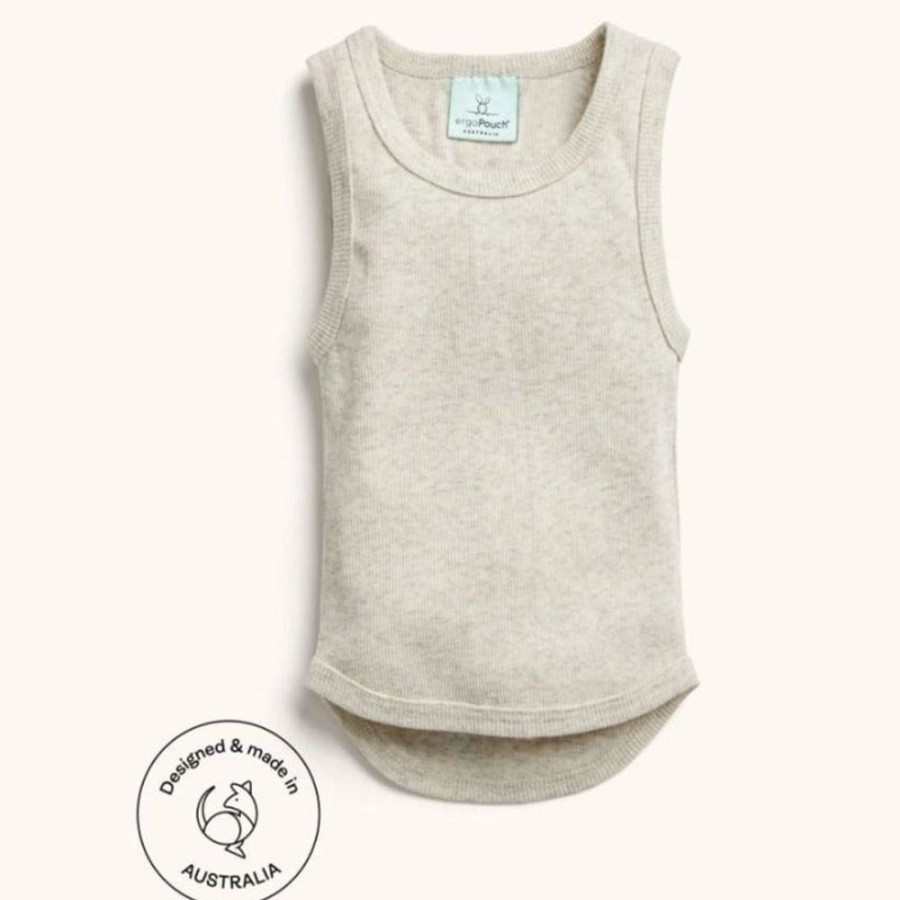 Shop Other Categories ErgoPouch Baby Clothing & Gifts | Ergopouch Singlet 3-6 Months Grey Marle