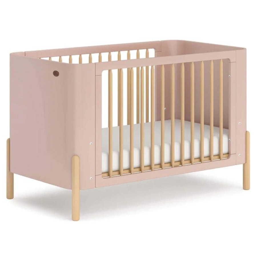 Nursery Furniture Boori | Boori Nova Cot (Cherry And Beech) And Linear Chest (Cherry And Almond) Package + Bonnell Organic Latex Mattress Cherry/Beech