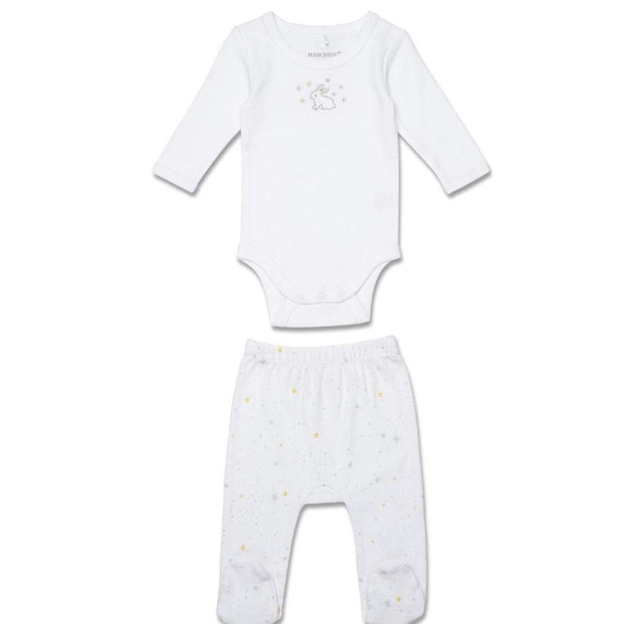 Shop Other Categories Marquise Baby Clothing & Gifts | Marquise 2 Piece Set Bodysuit & Leggings 00 Grey/Yellow Star