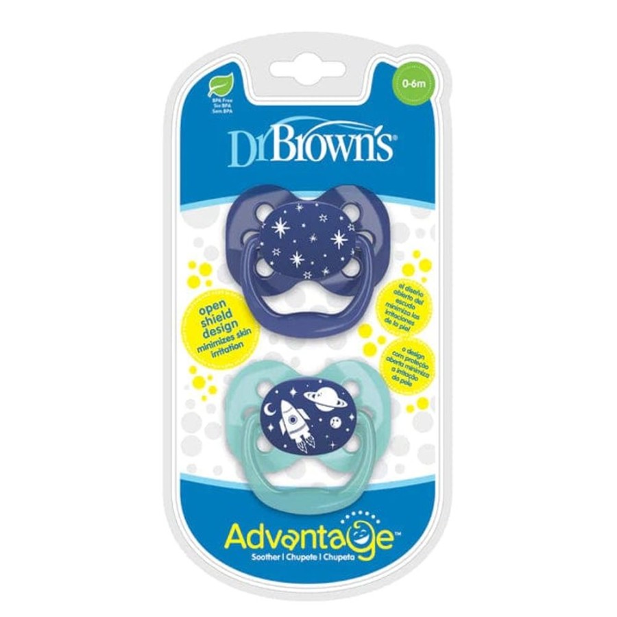 Shop Other Categories Dr Browns Soothers & Dummies | Dr Browns Advantage Soother 0-6 Months Blue