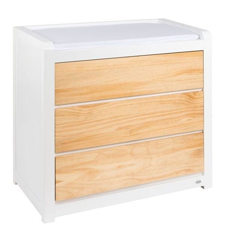 Nursery Furniture Cocoon | Cocoon Luxe Dresser With Change Area White/Natural Natural White