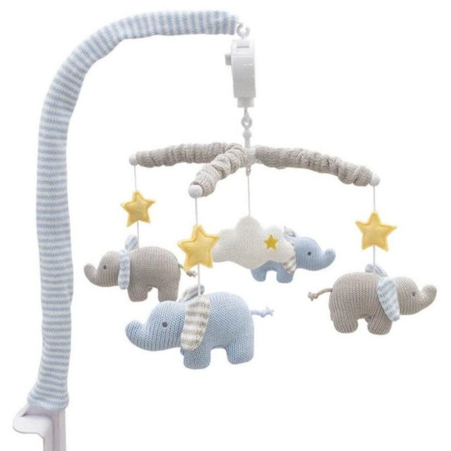 Shop Other Categories Living Textiles Cot Musical Mobiles | Living Textiles Mason Elephant Musical Mobile Set Mason/Confetti