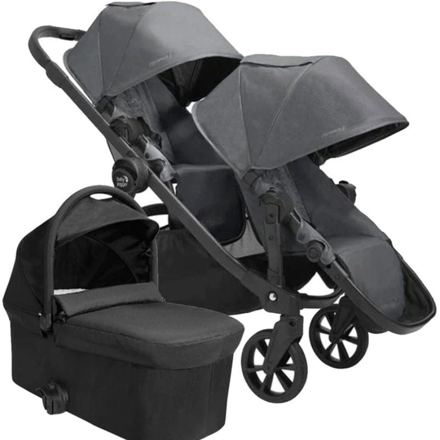 Prams & Strollers Baby Jogger | Baby Jogger City Select 2 Pram, Bassinet & Second Seat Package Radiant Slate