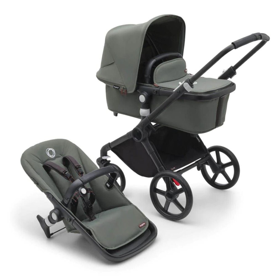 Prams & Strollers Bugaboo | Bugaboo Fox Cub Complete Black/Forest Green