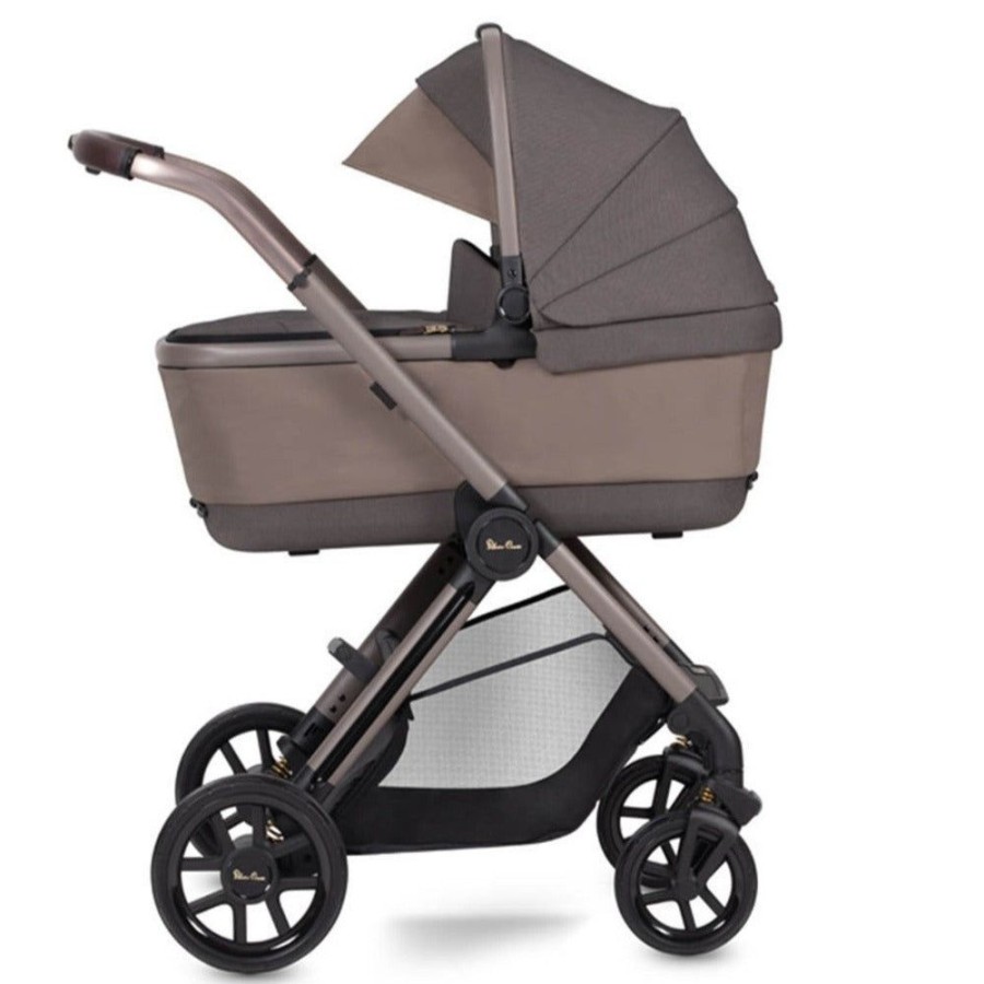 Prams & Strollers Silver Cross | Silver Cross Reef Pram + First Bed Folding Carrycot Earth