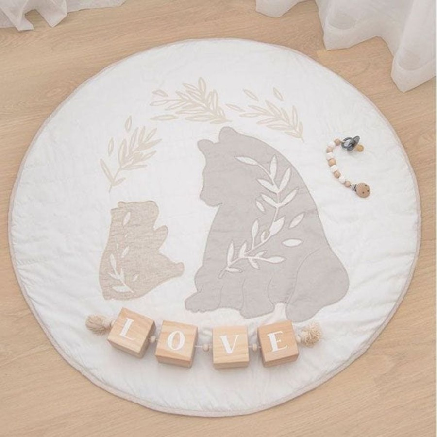 Shop Other Categories Lolli Living Decor Accessories | Living Textiles Round Play Mat With Milestone Card Bosco Bear