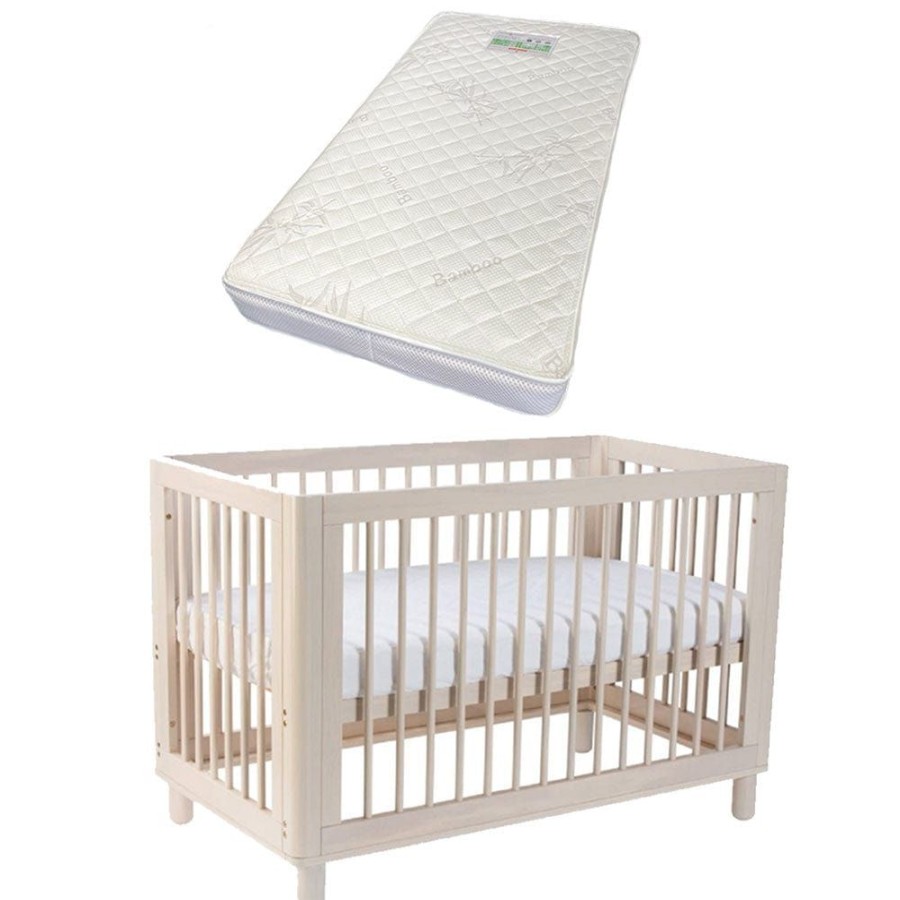 Nursery Furniture Cocoon | Cocoon Allure Cot With Bonnell Bamboo Mattress Natural Wash