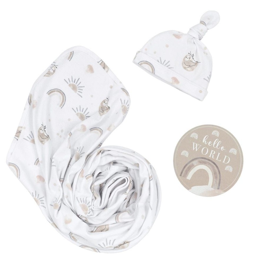 Shop Other Categories Living Textiles Baby Clothing & Gifts | Living Textiles Newborn Gift Set Sloth