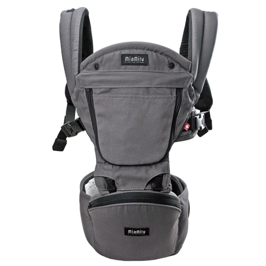 Shop Other Categories Miamily Baby Carriers | Miamily Hipster Plus Carrier Organic Cotton Grey