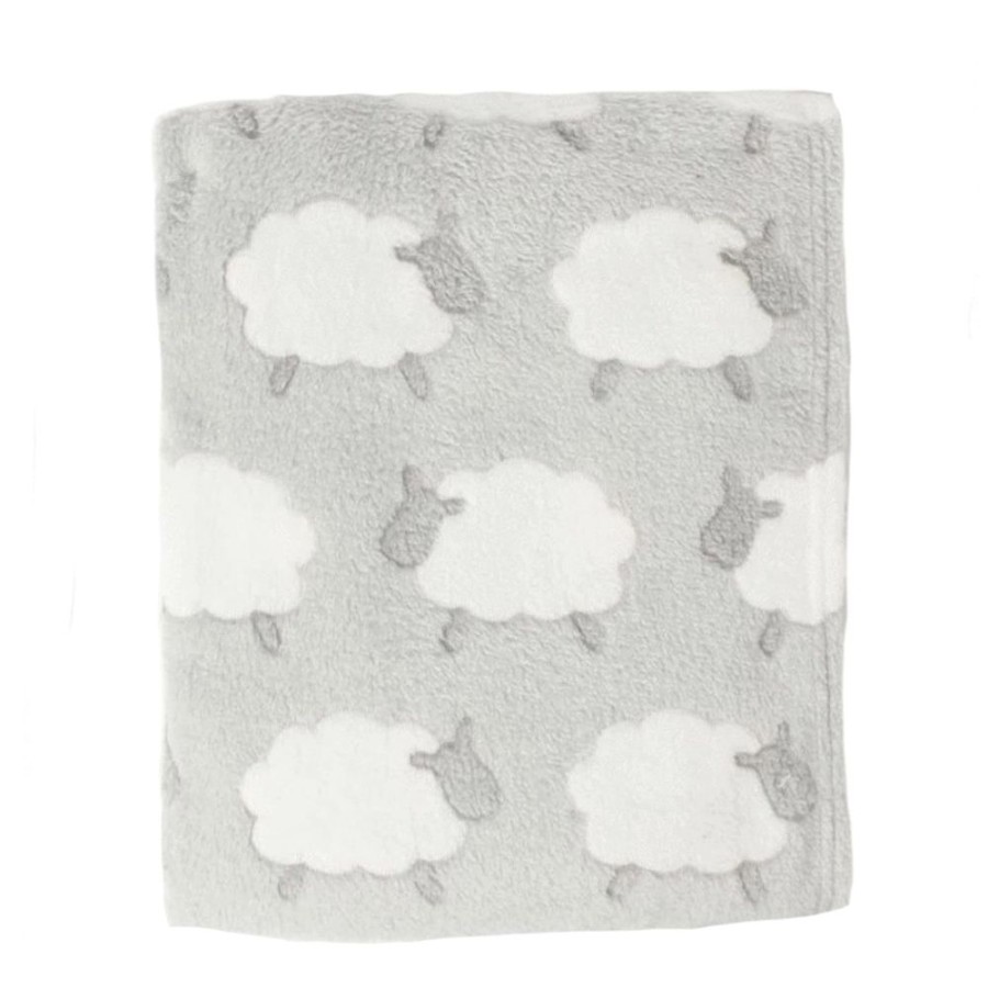 Shop Other Categories Big Softies Bassinet & Cot Blankets | Snugtime Coral Fleece Blanket With Toy Grey