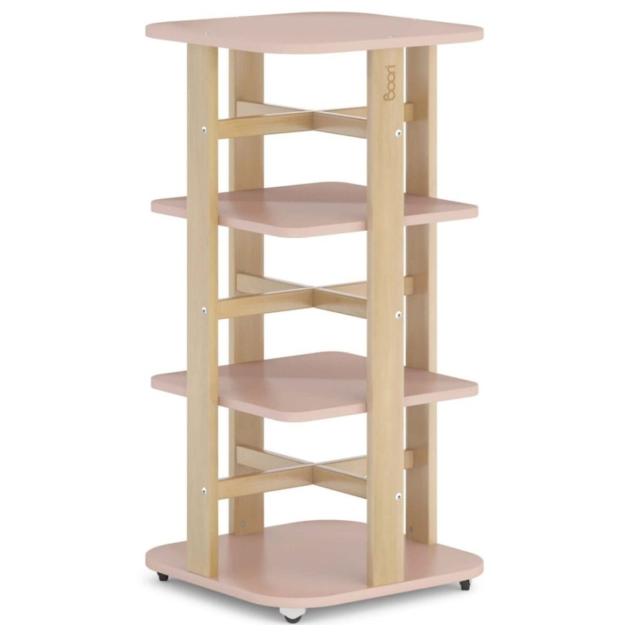 Shop Other Categories Boori Kids Decor Accessories | Boori Tidy Rotating Bookshelf Cherry And Almond Cherry/Almond