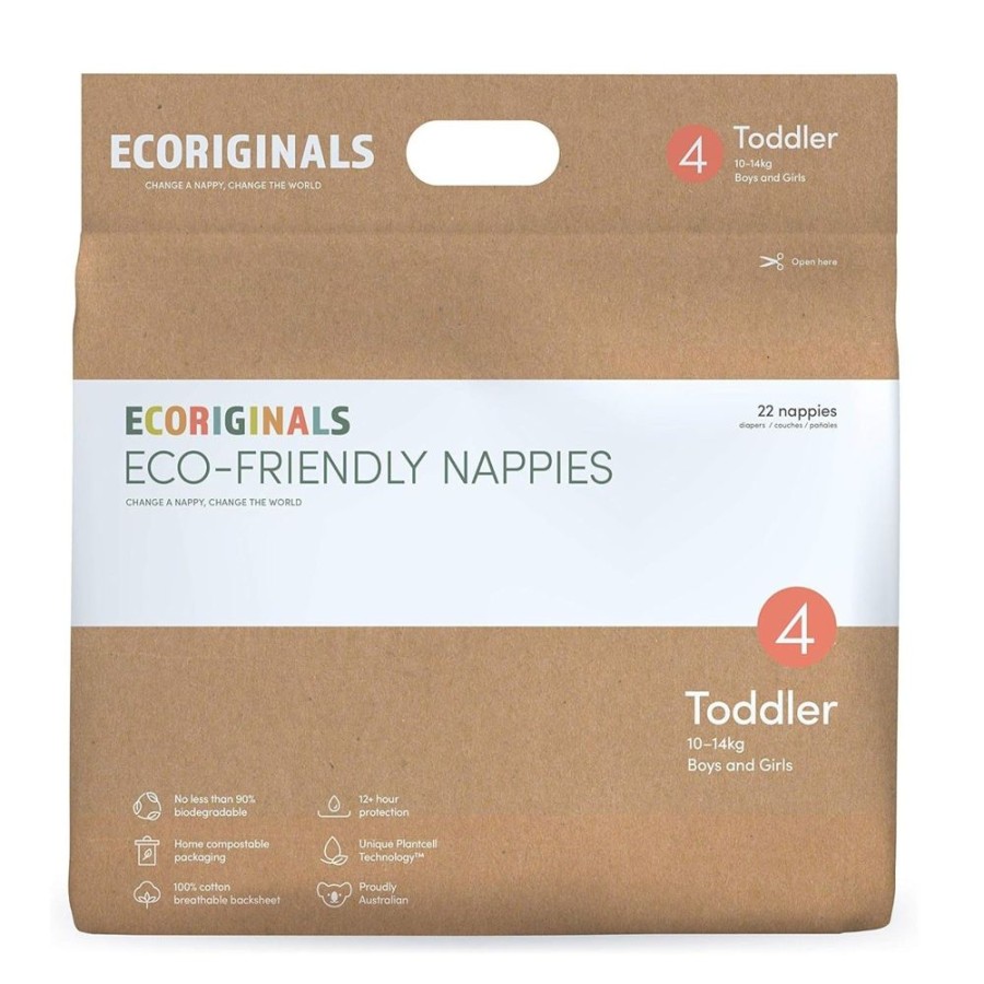 Shop Other Categories Ecoriginals Baby Nappies | Ecoriginals Eco-Friendly Nappies - Toddler (10-14Kg)