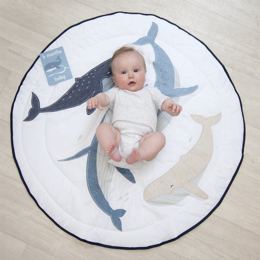 Shop Other Categories Lolli Living Baby Activity Centres | Living Textiles Round Play Mat With Milestone Cards Oceania