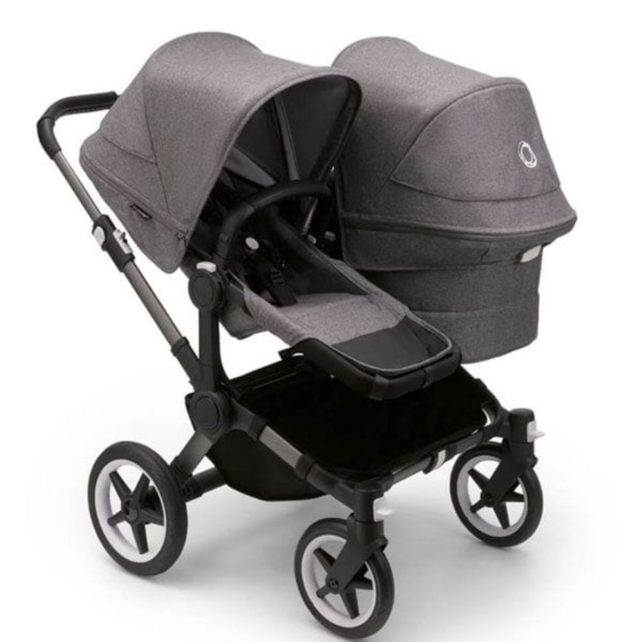 Prams & Strollers Bugaboo | Bugaboo Donkey 5 Duo Pram Graphite/Grey Melange