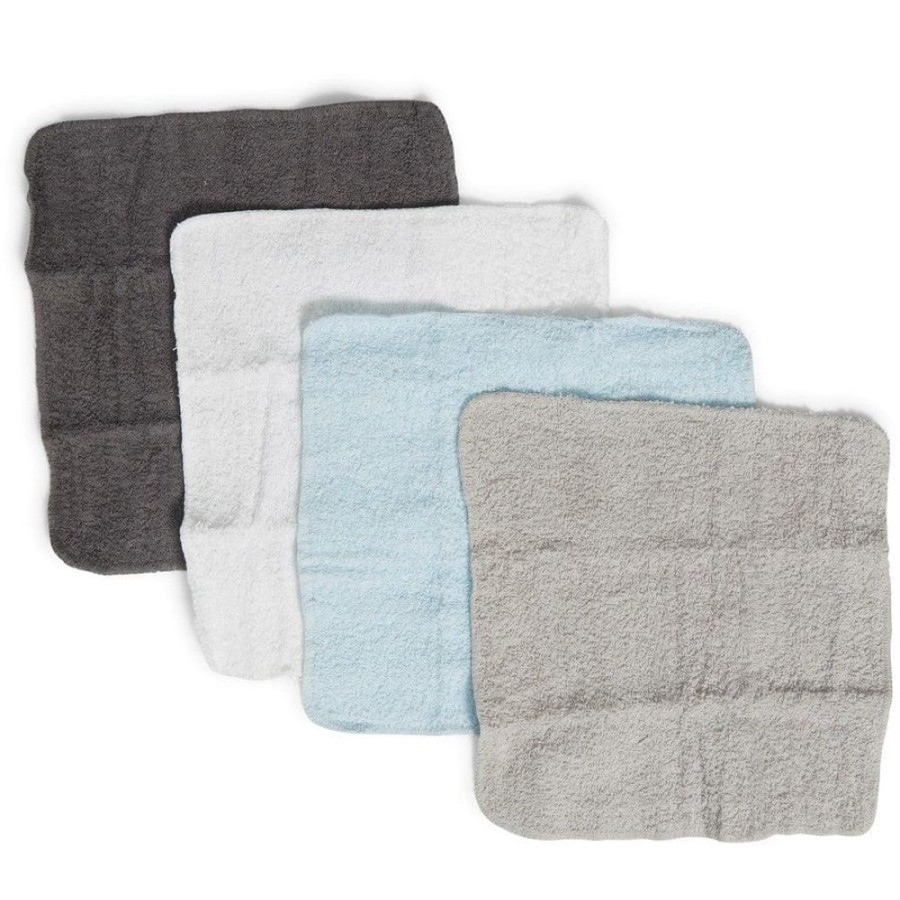 Shop Other Categories Big Softies Bath Accessories | Big Softies Cotton Washer 4 Pk Pastel Set Blue