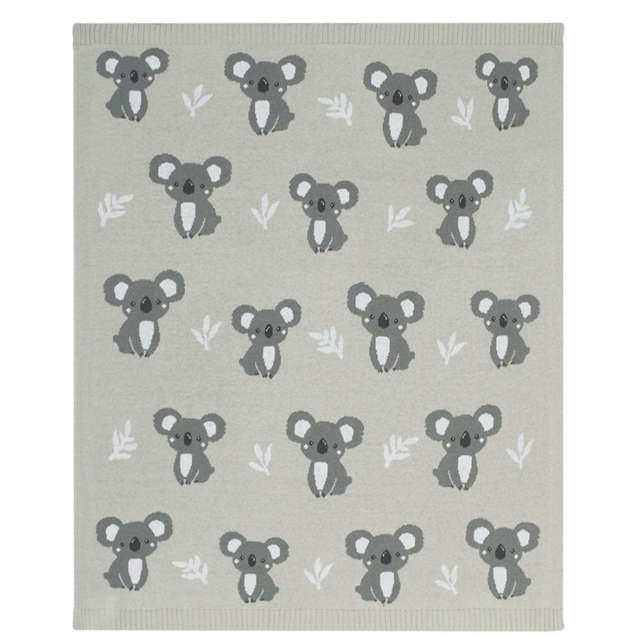 Shop Other Categories Living Textiles Bassinet & Cot Linen | Living Textiles Australiana Baby Blanket /Grey Koala