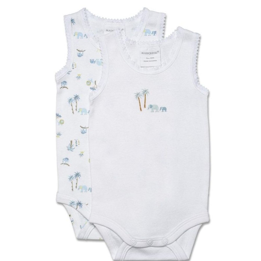 Shop Other Categories Marquise Baby Clothing & Gifts | Marquise Body Singlet Elephant 00000 Blue