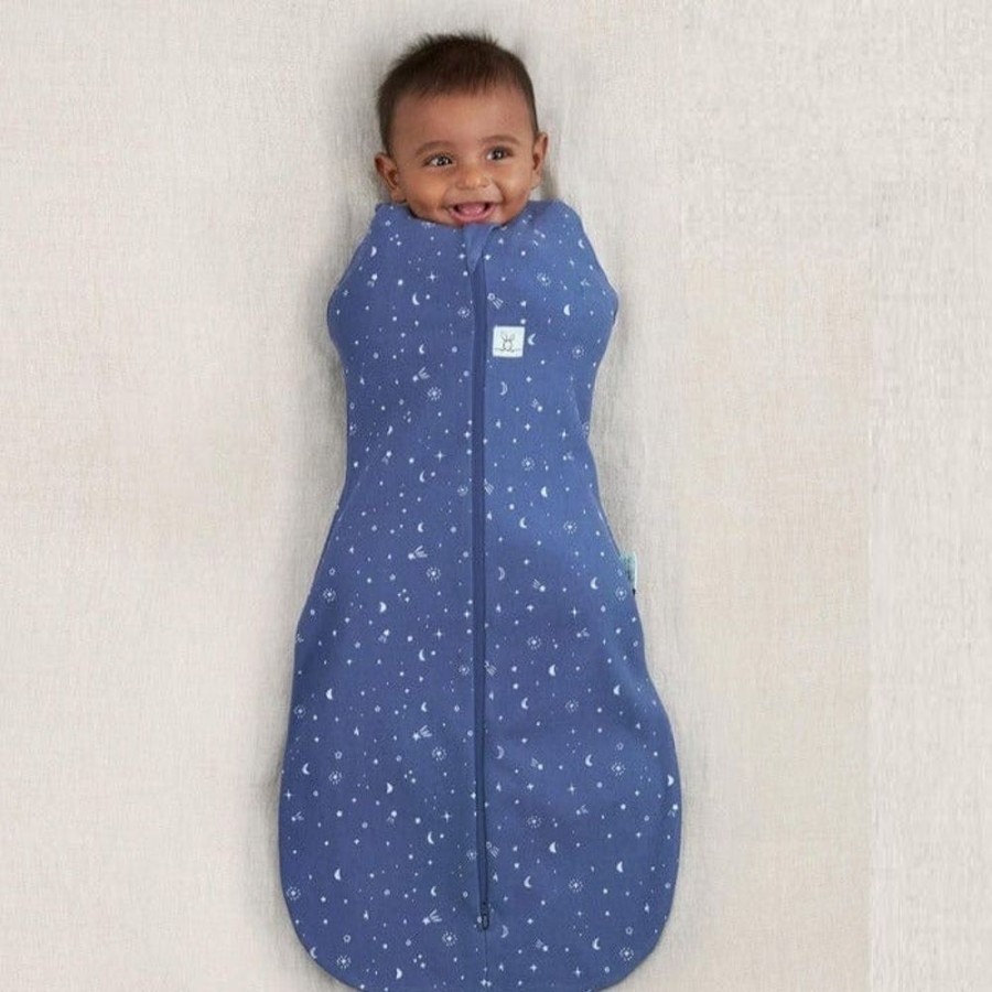 Shop Other Categories ErgoPouch Sleeping Bags & Suits | Ergopouch 1.0 Tog Cocoon Swaddle Bag 3-6 Months Night Sky