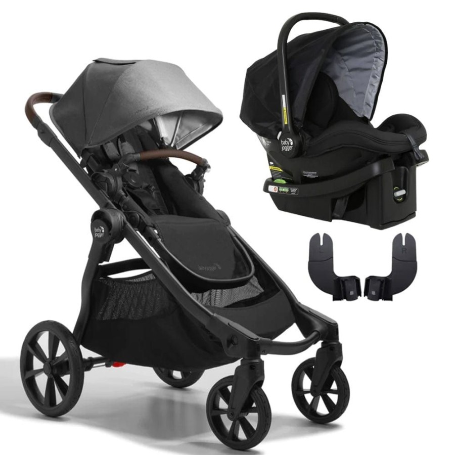 Prams & Strollers Baby Jogger | Baby Jogger City Select 2 Eco Premium Travel System Pram Bundle ( ) Harbour Grey