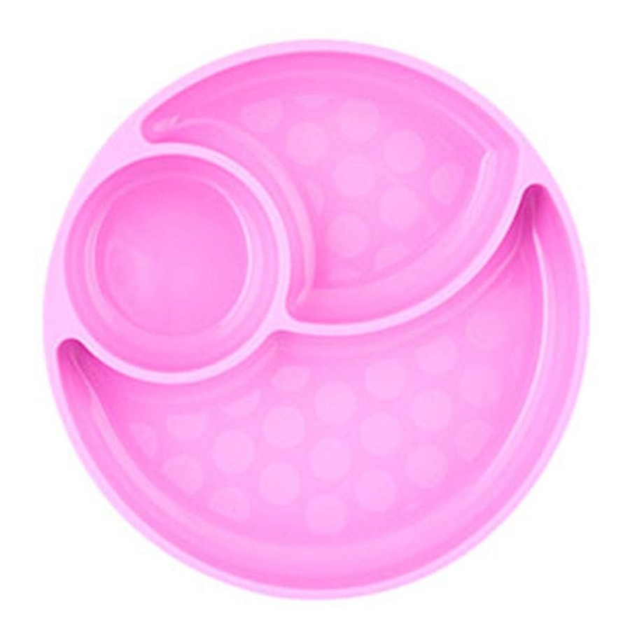 Shop Other Categories Chicco Newborn Feeding | Chicco Silicone Divided Plate 12M+ Pink