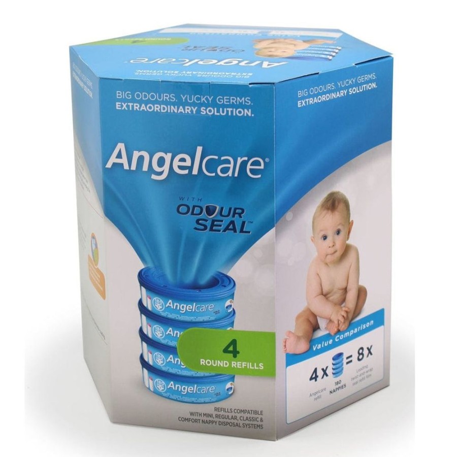 Shop Other Categories Angelcare Baby Nappies | Angelcare Nappy Disposal System Refill Cassettes 4 Pack