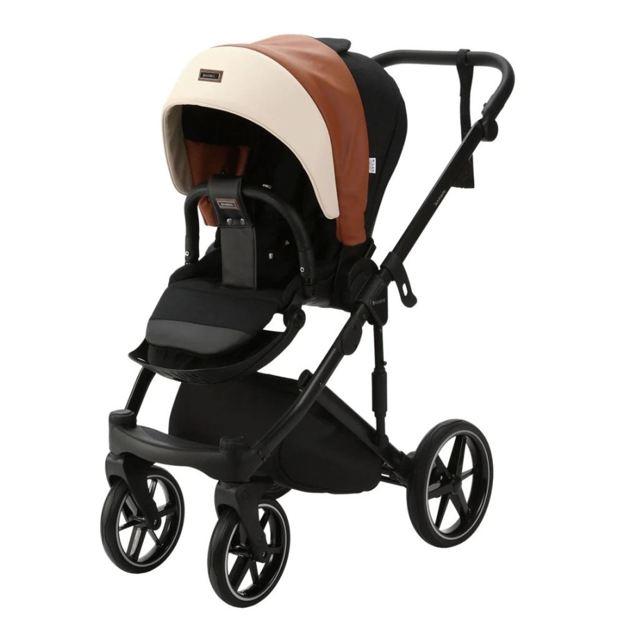 Prams & Strollers Bambini Prams | Bambini Prams Milan 2 Black With Black Frame (Elliot Black)