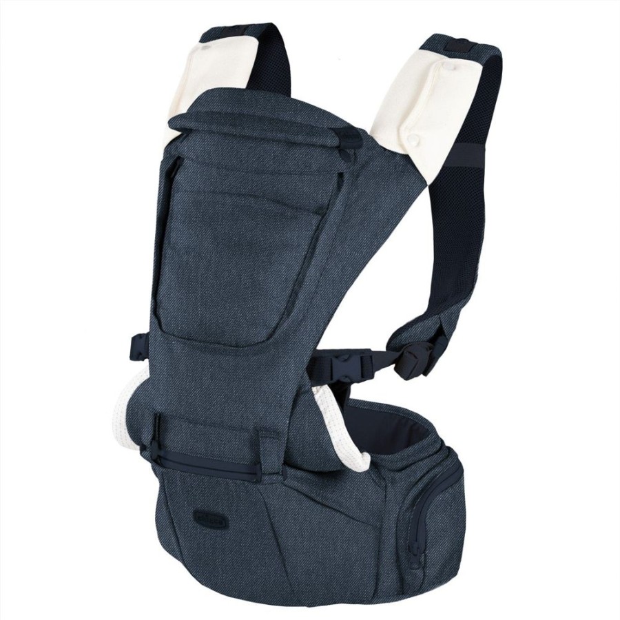 Shop Other Categories Chicco Baby Carriers | Chicco 3 In 1 Hip Seat Carrier Navy Blue Denim