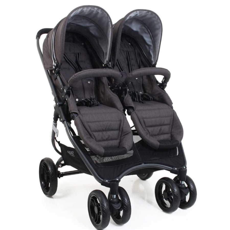 Prams & Strollers Valco Baby | Valco Baby Snap Ultra Duo ( ) With 2X Maxi Cosi Mico Isofix Capsule (Onyx) + Maxi Cosi Adaptors (A Primary & B Secondary) Charcoal