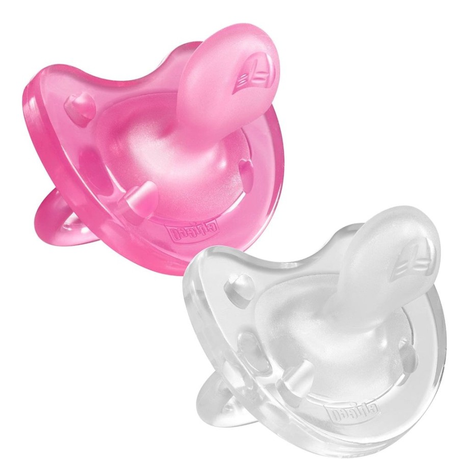 Shop Other Categories Chicco Soothers & Dummies | Chicco Physio Soft 0-6M Soother 2 Pack Girl