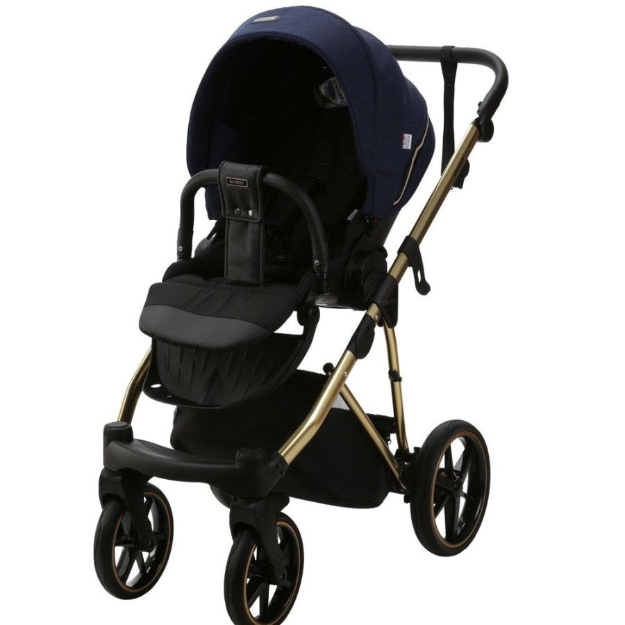 Prams & Strollers Bambini Prams | Bambini Prams Geneva Blue With Gold Frame (Bjorn)