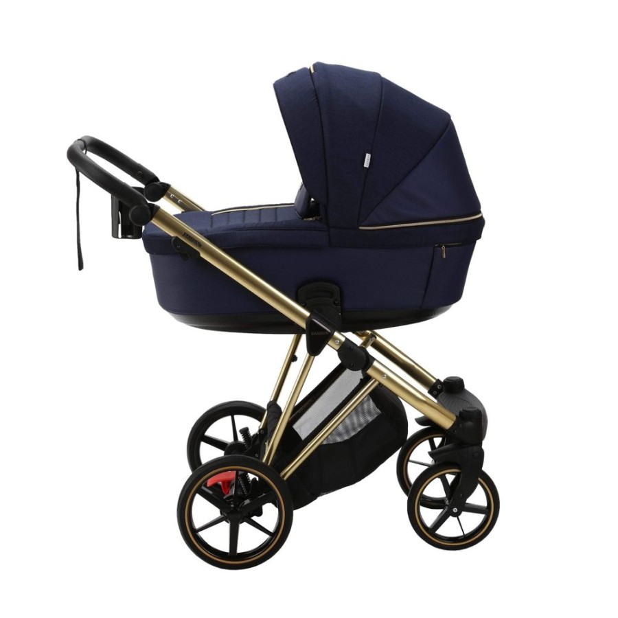 Prams & Strollers Bambini Prams | Bambini Prams Geneva Blue With Gold Frame (Bjorn)