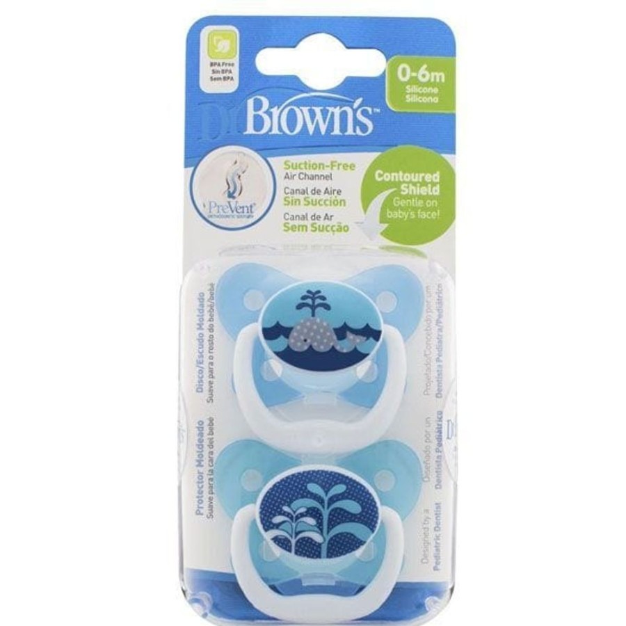 Shop Other Categories Dr Browns Soothers & Dummies | Dr Browns Prevent Contoured Pacifier 0-6 Months Blue