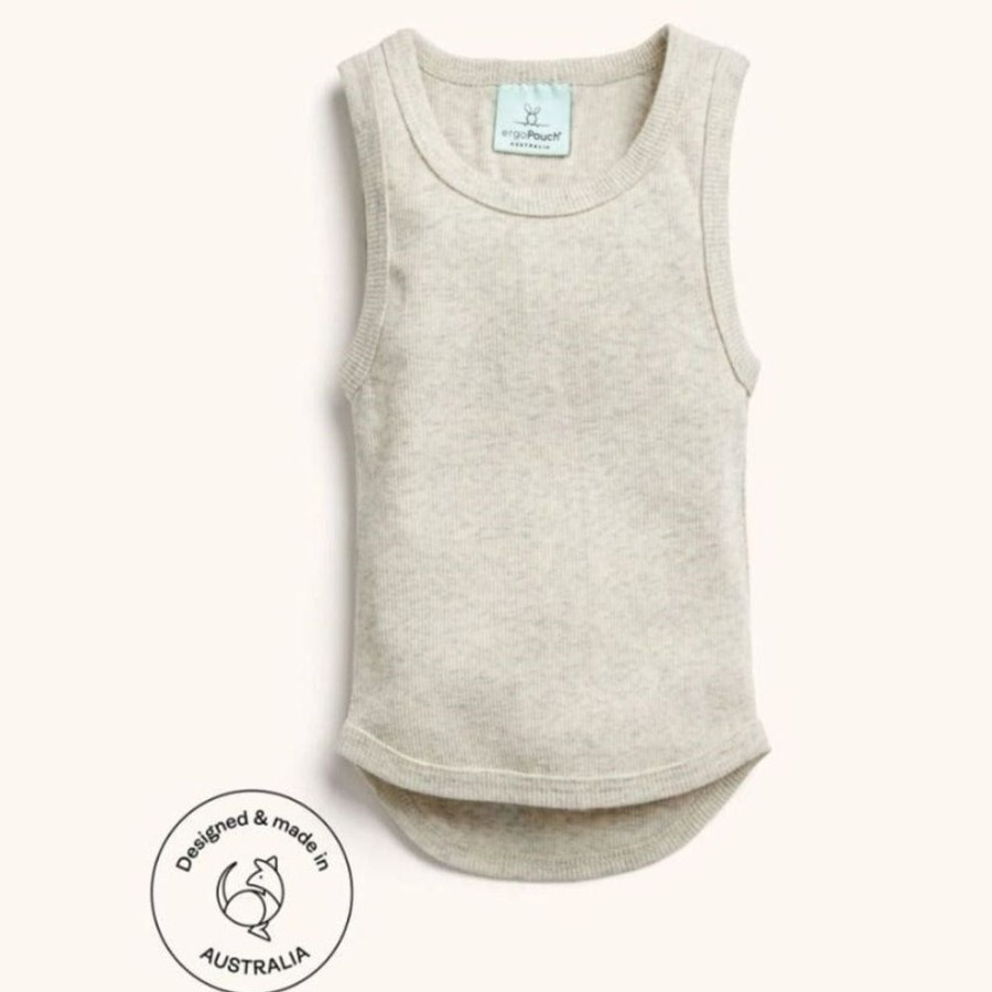 Shop Other Categories ErgoPouch Baby Clothing & Gifts | Ergopouch Singlet 0-3 Months Grey Marle