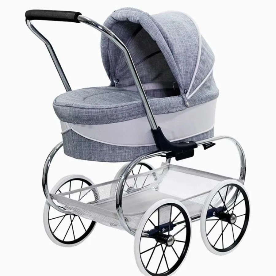 Prams & Strollers Valco Baby Pram & Stroller Toys | Valco Baby V24 Mini Princess Dolls Pram Grey Marle