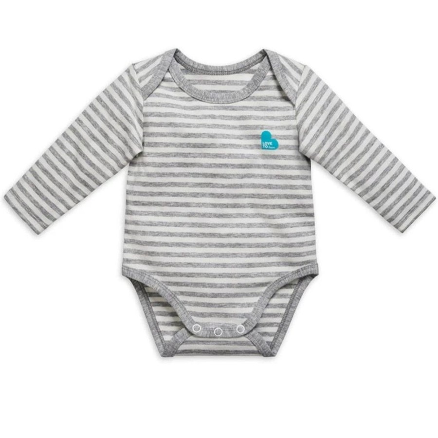 Shop Other Categories Love To Dream Swaddles & Baby Wraps | Love To Dream Long Sleeve Bodysuit Stripe 0000 Grey