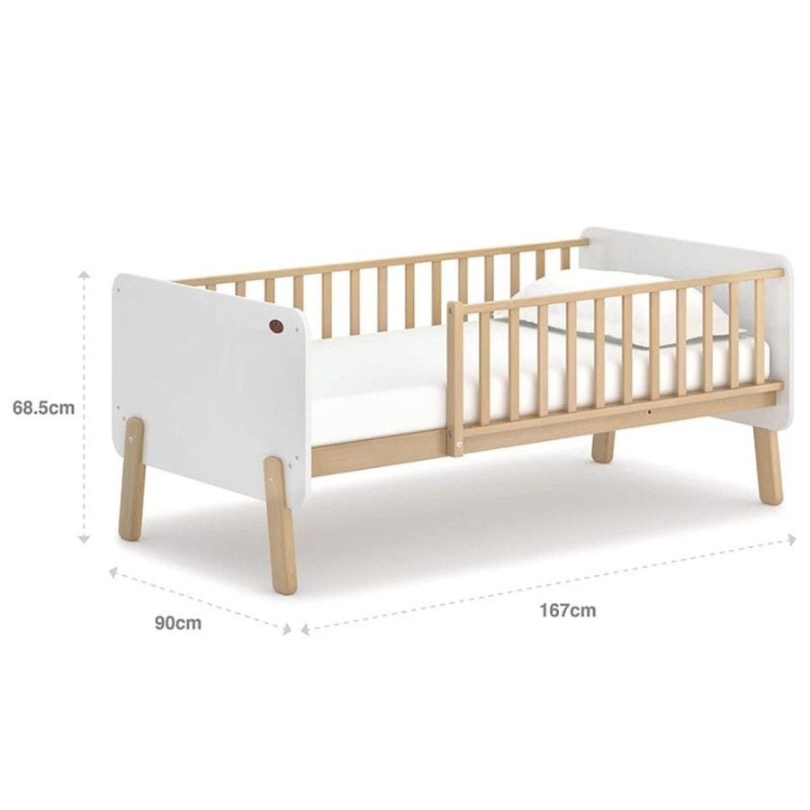 Nursery Furniture Boori Kids | Boori Natty Bedside Bed V23 And Mattress Package Barley And Almond Barley/Almond