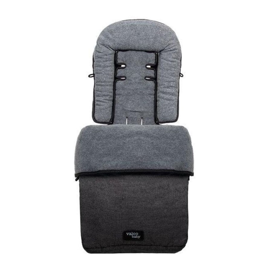 Prams & Strollers Valco Baby Pram Liners & Footmuffs | Valco Baby Snug Footmuff Charcoal